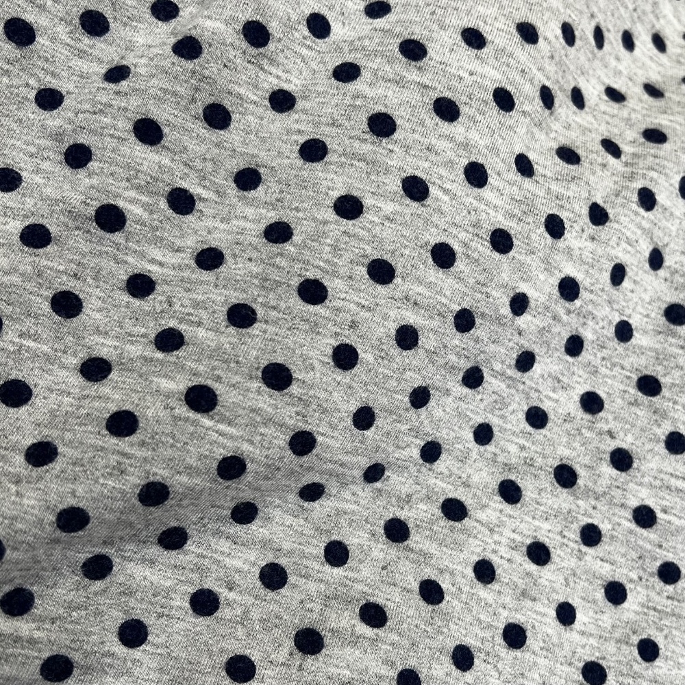 EUC [Dolan] 3/4 Sleeve Top | Grey · Gray & Navy Polka Dot {Anthro} Shirt | Small - Picture 7 of 14